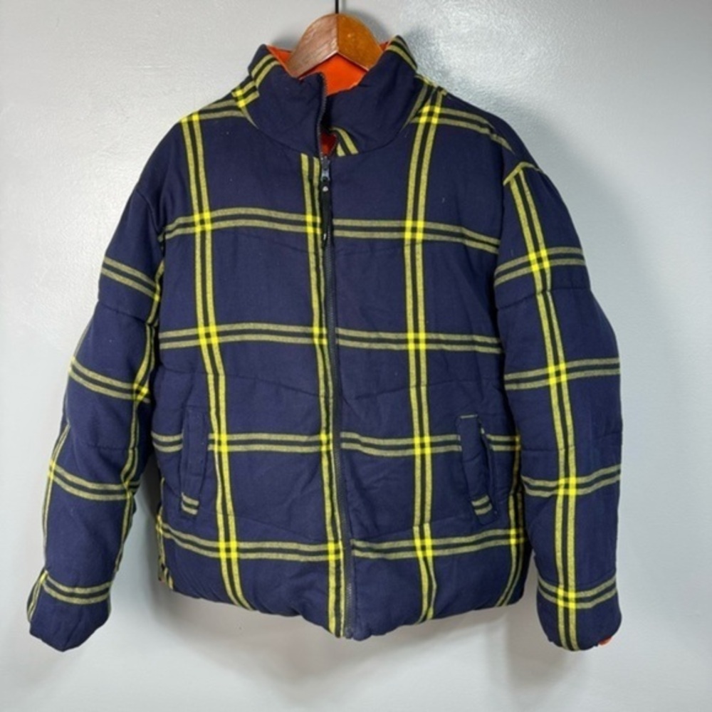 Collusion Men’s Puffer Coat Jacket Reversible Size M